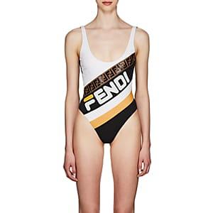 Fendi Women's Logo One-piece Swimsuit - Black