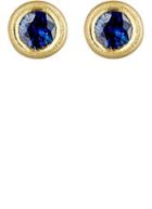 Tate Sapphire Stud Earrings-colorless