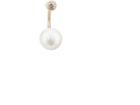 Hirotaka Women's White-diamond & Akoya-pearl Earring