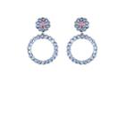 Sabbadini Women's Sapphire Drop Earrings - Blue