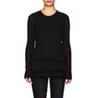 Givenchy Women's Lettuce-edge Tiered Sweater - Black