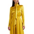 Martin Grant Women's Tieneck Silk Blouse - Yellow