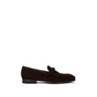 Carmina Shoemaker Men's Suede Tie Loafers - Brown
