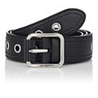 Prada Men's Grommet Leather Belt-black