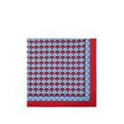 Barneys New York Men's Floral-medallion-print Silk Twill Pocket Square - Red