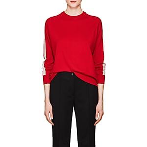 Boon The Shop Women's Mesh-inset Knit Cashmere Sweater-red