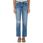 Frame Women's Le High Straight Raw Edge Distressed Jeans-blue
