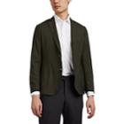 Brooklyn Tailors Men's Worsted Wool Two-button Sportcoat - Dk. Green