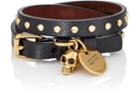 Alexander Mcqueen Men's Studded Leather Double-wrap Bracelet