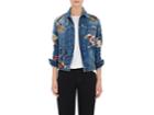 Saint Laurent Women's Floral-patch Denim Jacket
