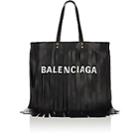 Balenciaga Women's Laundry Cabas Medium Leather Tote Bag-black