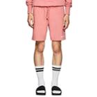 Aime Leon Dore Men's Logo Cotton Terry Shorts - Pink