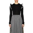 Philosophy Di Lorenzo Serafini Women's Wool Frilled-shoulder Sweater-black