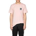 Stampd Men's Checker-print Cotton T-shirt-pink