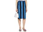 Prada Women's Striped Denim Pencil Skirt