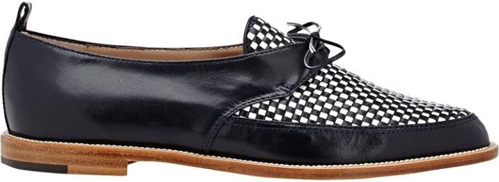 Manolo Blahnik Bi-color Masina Oxfords-blue