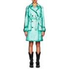 Calvin Klein 205w39nyc Women's Painted Leather Trench Coat-white Green