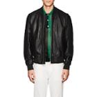 Ps By Paul Smith Men's Suede-trimmed Leather Bomber Jacket-black