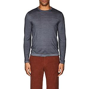 S.moritz Men's Garment-dyed Cashmere Sweater-gray
