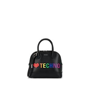 Balenciaga Women's Ville Small I Love Techno Leather Bowling Bag - Black