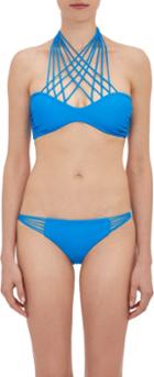 Mikoh Kahala Halter Bikini Top-blue