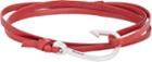 Miansai Hook On Leather Wrap Bracelet-red