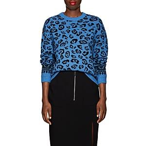 Altuzarra Women's Casablanca Leopard-jacquard Wool-blend Sweater-delphinium