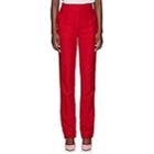 Valentino Women's Flared Silk-wool Pants-red