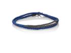 Caputo & Co Men's Cord & Bead Double-wrap Bracelet