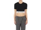 Paco Rabanne Women's Fitted Jersey Crop Top