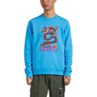 Kenzo Men's Dragon-embroidered Cotton Sweatshirt - Turquoise