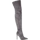 Gianvito Rossi Women's Suede Cuissard Boots-gray