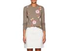 Barneys New York Women's Floral Cashmere Sweater