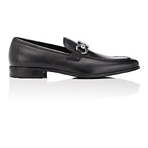 Salvatore Ferragamo Men's Flori 2 Leather Loafers-black