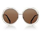 Chlo Women's Carlina Sunglasses-gold, Transparent Brown