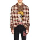 Gucci Men's Paramount Plaid Cotton Flannel Shirt - Beige, Tan