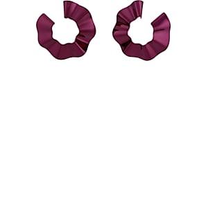 Gaviria Women's Big Ravioli Hoop Earrings-purple