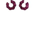 Gaviria Women's Big Ravioli Hoop Earrings-purple