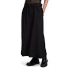 Yohji Yamamoto Pour Homme Men's Wool Gabardine Belted Skirt - Black