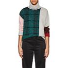 Tomorrowland Women's Colorblocked Wool-blend Turtleneck Sweater-gray