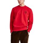 Rag & Bone Men's Dagger-embroidered Cotton Sweatshirt - Red