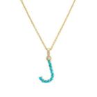 Jennifer Meyer Women's J Pendant Necklace-turquoise