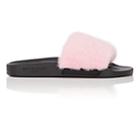 Givenchy Women's Mink Fur Slide Sandals-pink
