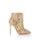 Christian Louboutin Women's So Full Kate Glitter Ankle Boots - Cassis, Gold