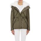 Sam Women's Fur-lined Hooded Jacket-army, Wht
