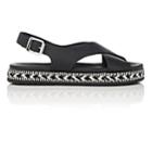 Barneys New York Women's Crisscross-strap Leather Espadrille Sandals-black