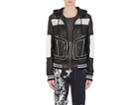 Balmain Men's Perforated Leather Hooded Jacket