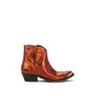 Golden Goose Women's Young Metallic Leather Ankle Boots - Rust