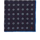 Isaia Men's Floral Linen Pocket Square-black