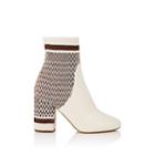 Antolina Women's Marta Cotton & Leather Ankle Boots-white